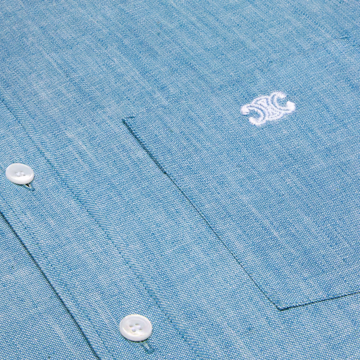 Lockeres Hemd aus Chambray-Baumwolle